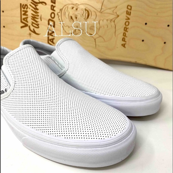 VANS Classic Slip On Perforation Leather White W - Picture 7 of 8